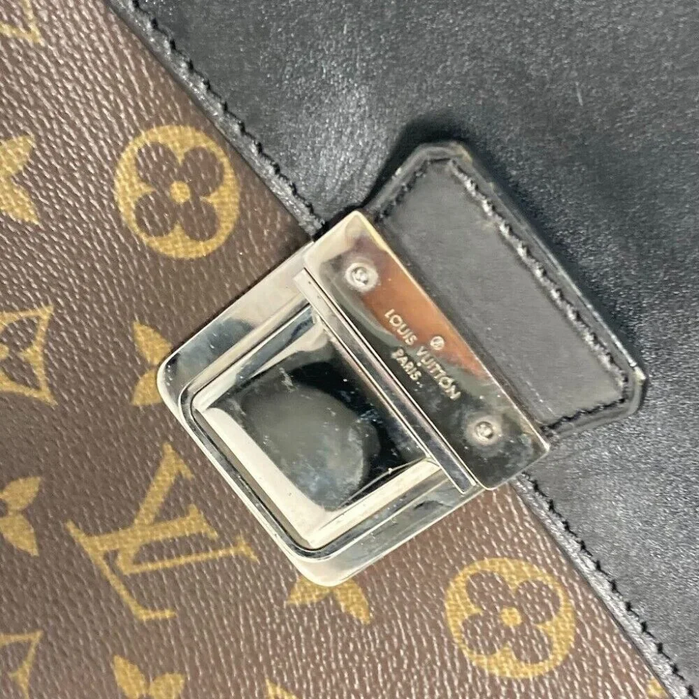 LOUIS VUITTON M56719 MonogramMacassar Soft briefcase Bag Hand Bag Document